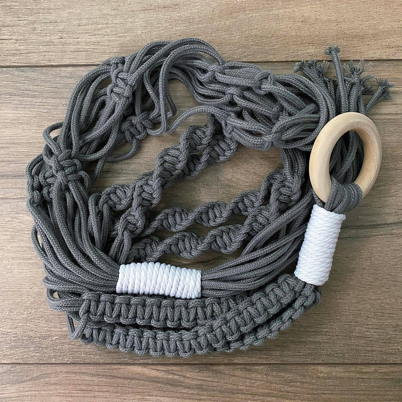 grey macrame plant hanger American Express